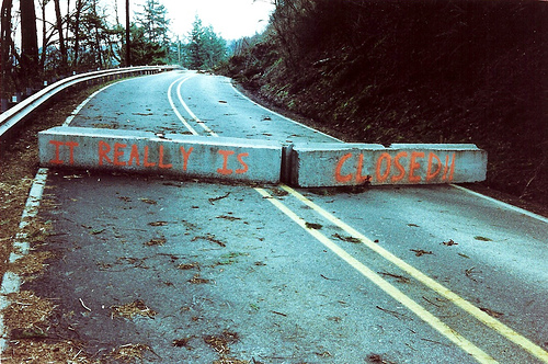 roadblock Roadblock - by Old Sarge via Flickr
